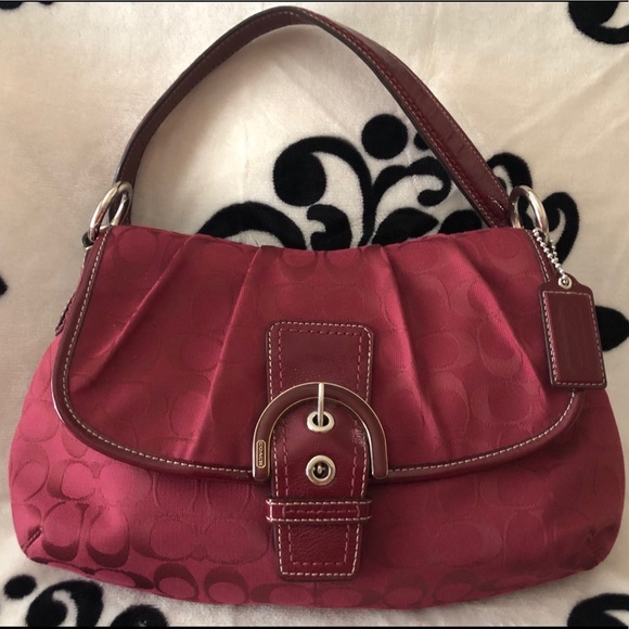 Coach | Bags | Coach Soho Signature 793 Euc Crimson Red